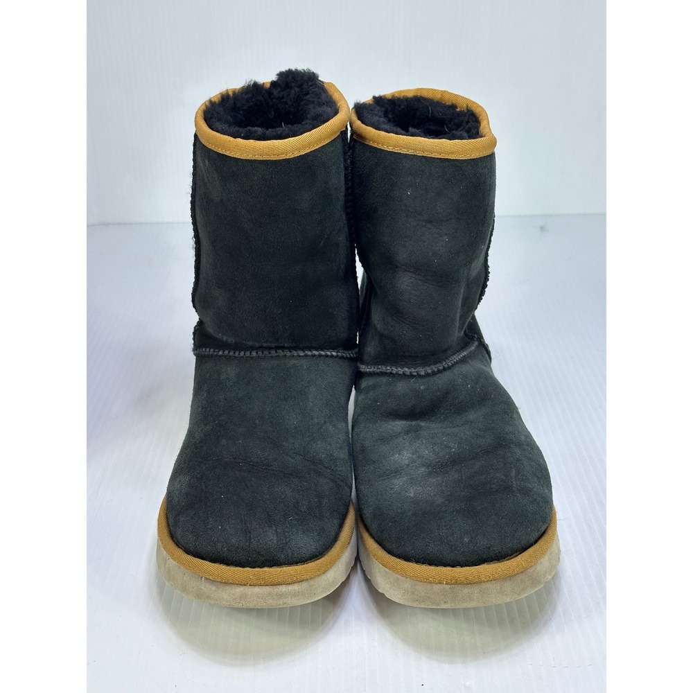 UGG Classic Short Pendleton Black Suede Wool Geometric Boots 1094330 Womens 8